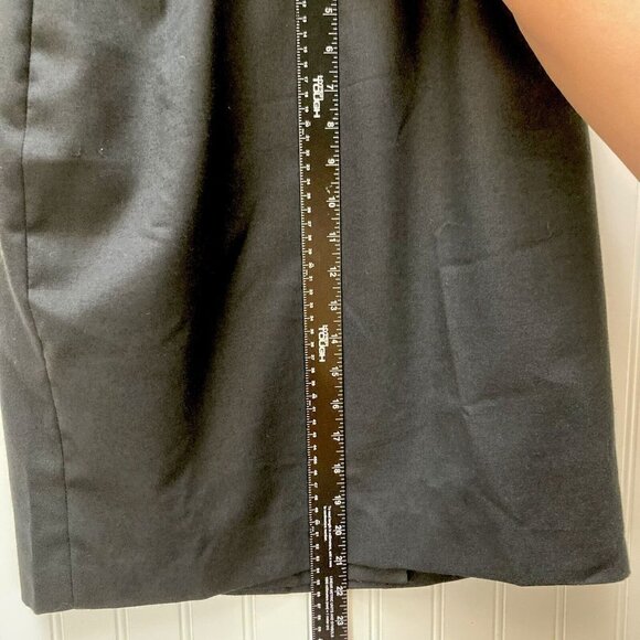 David Benjamin Wool Blend Off Center Button Close Lined Straight Black Skirt-4 - Picture 10 of 11